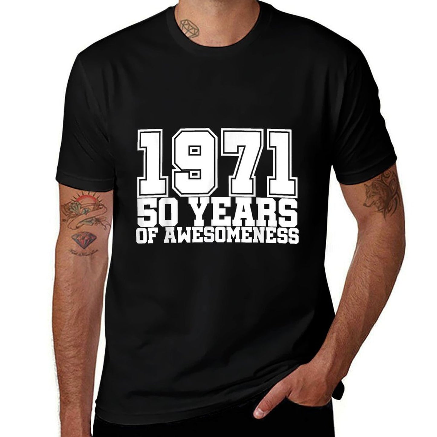 Born in 1971 50th Birthday Decorationss 50 Yr  Relaxed-fit T-Shirt