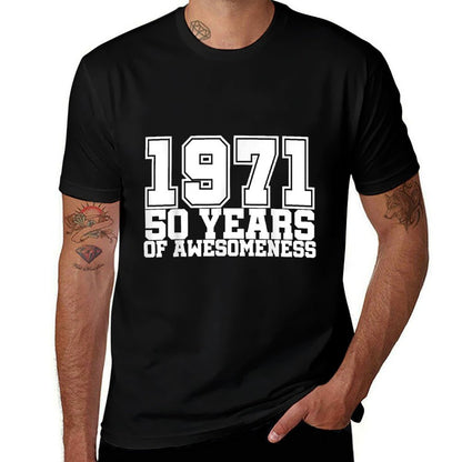 Born in 1971 50th Birthday Decorationss 50 Yr  Relaxed-fit T-Shirt