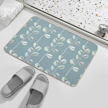 Eucalyptus Pattern  Non-Slip Bath Mat