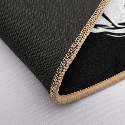 SmileySad Face – Emo Punk Split Mood Design  Absorbent Bath Mat