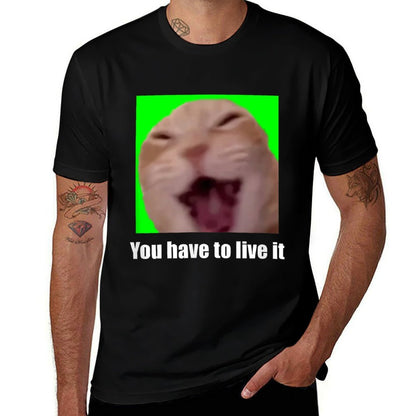 Laughing Cat Meme for Men Women  Slim-fit Cut T-Shirt