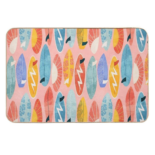 Surfboard Pink  Eco-Friendly Bath Mat