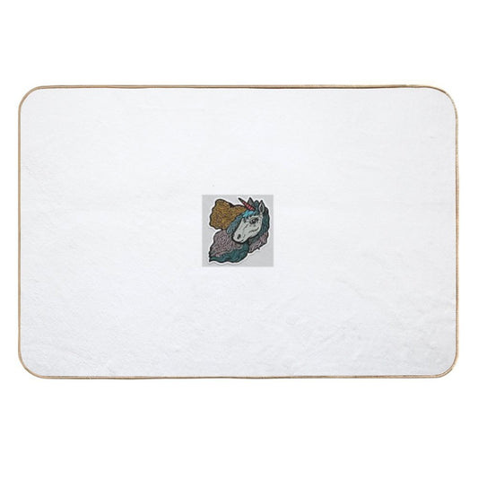 Gray Unicorn  Odorless Bath Mat