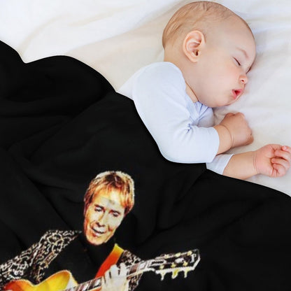 Best Clear Design of American Legend Singer Songwriter  Actor Cliff Richard Anti-pilling Throw Blanket
