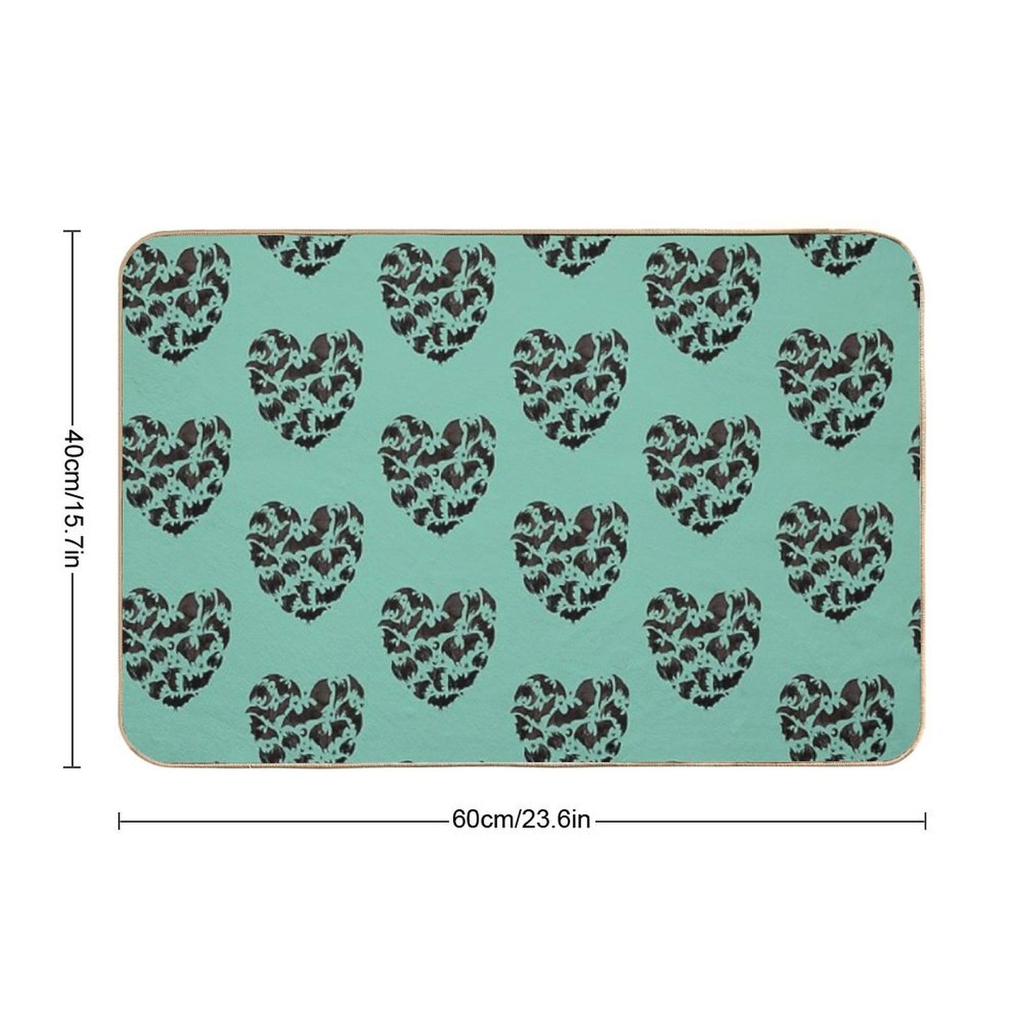 Bat Heart  Versatile Bath Mat