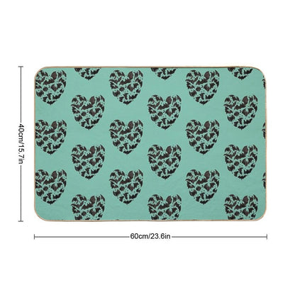 Bat Heart  Versatile Bath Mat