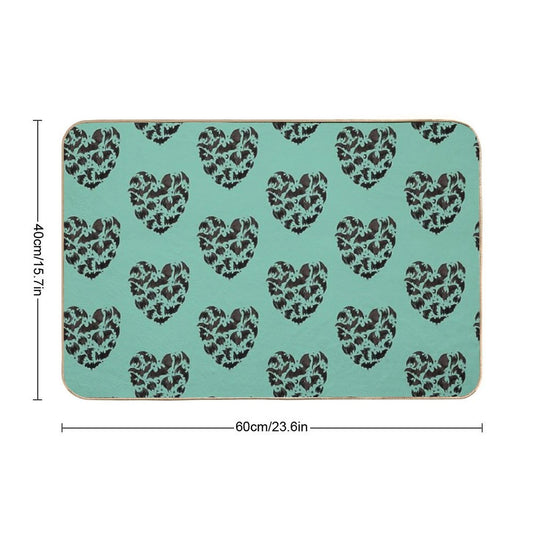 Bat Heart  Versatile Bath Mat