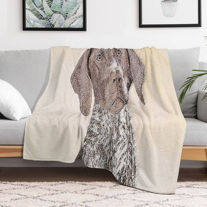 German Shorthaired Pointer Wrinkle-free Throw Blanket