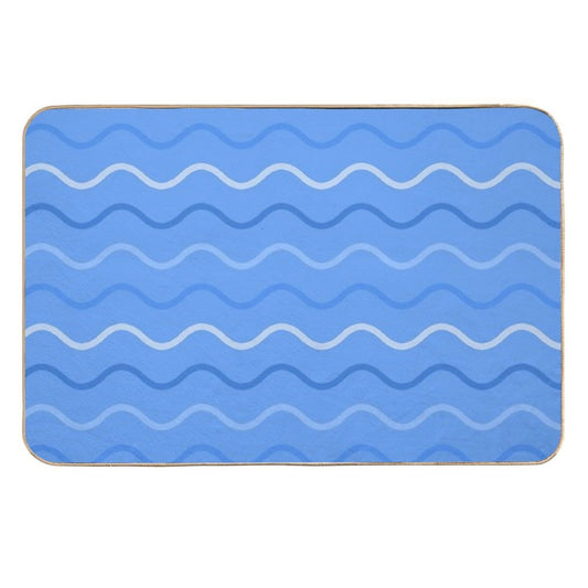 Curved Lines  Repositionable Bath Mat