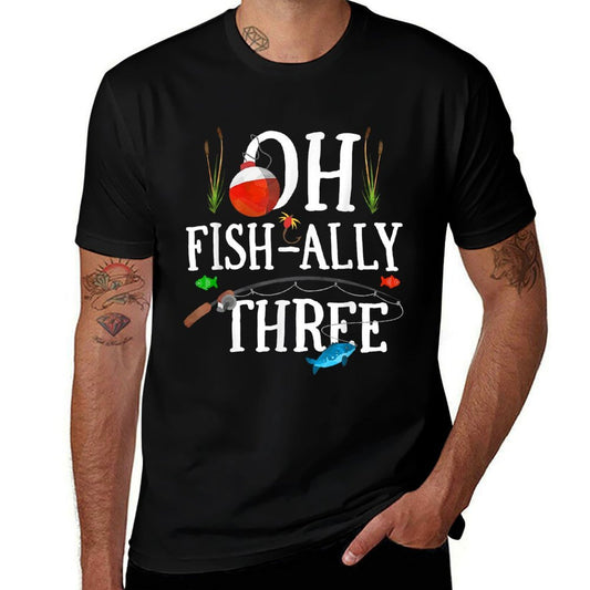 O-fish-ally Three Birthday Decorations 3rd Birthday Boy  Stretchy T-Shirt