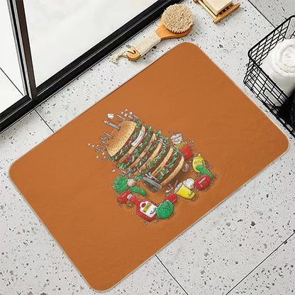 Uber BurgerBot Durable Bath Mat