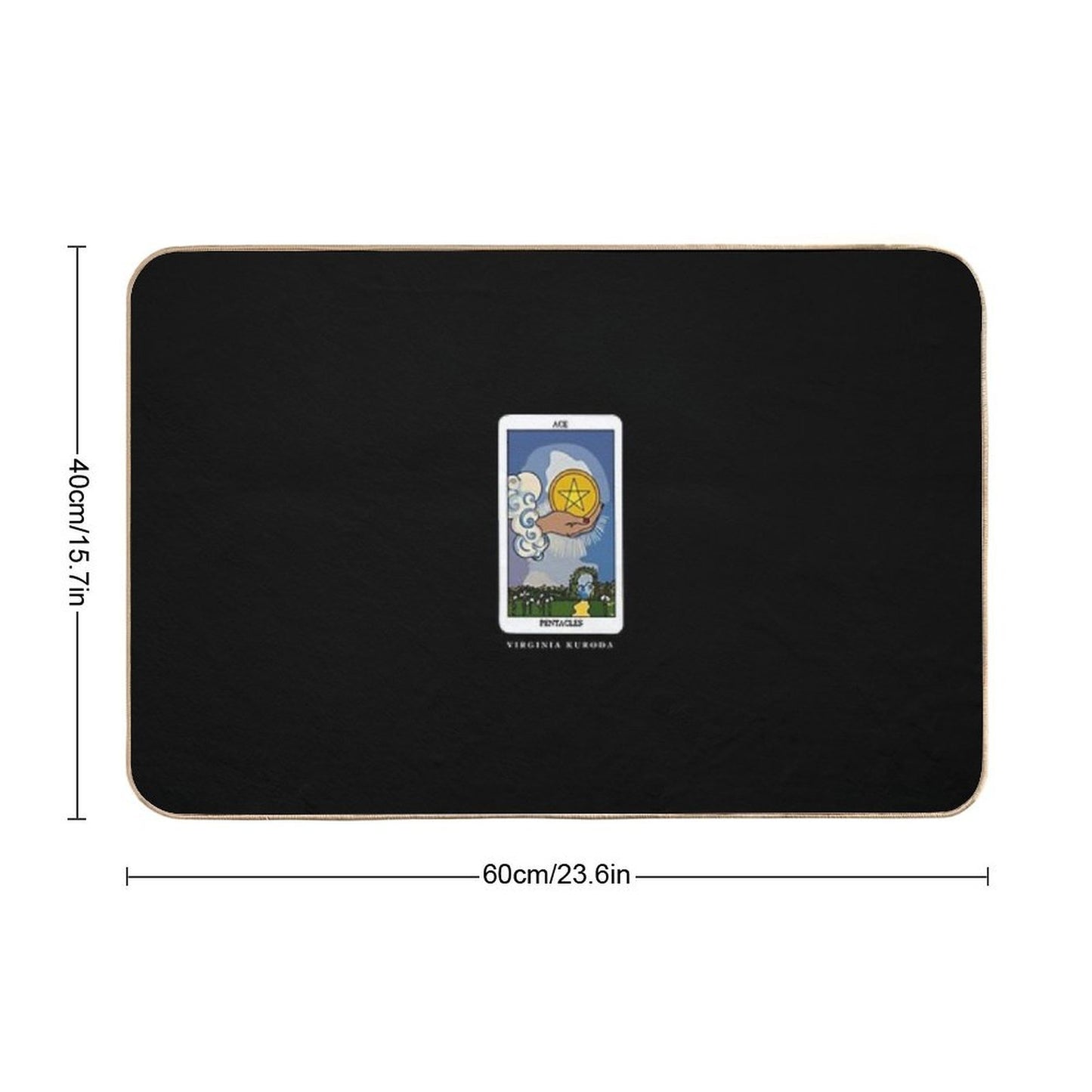 Ace of Pentacles  Easy Maintenance Bath Mat