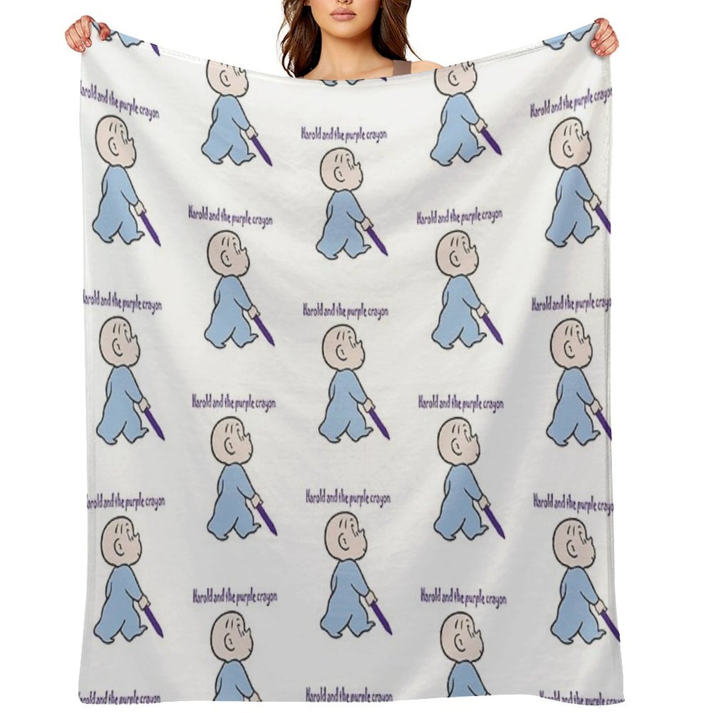 Harold And The Purple Crayon Shrink-resistant Throw Blanket