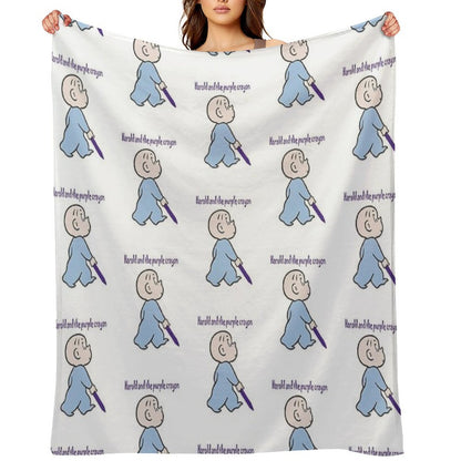 Harold And The Purple Crayon Shrink-resistant Throw Blanket