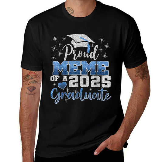 Proud Meme Of Class of 2025 Graduate Senior Graduation  Trendy Pattern T-Shirt