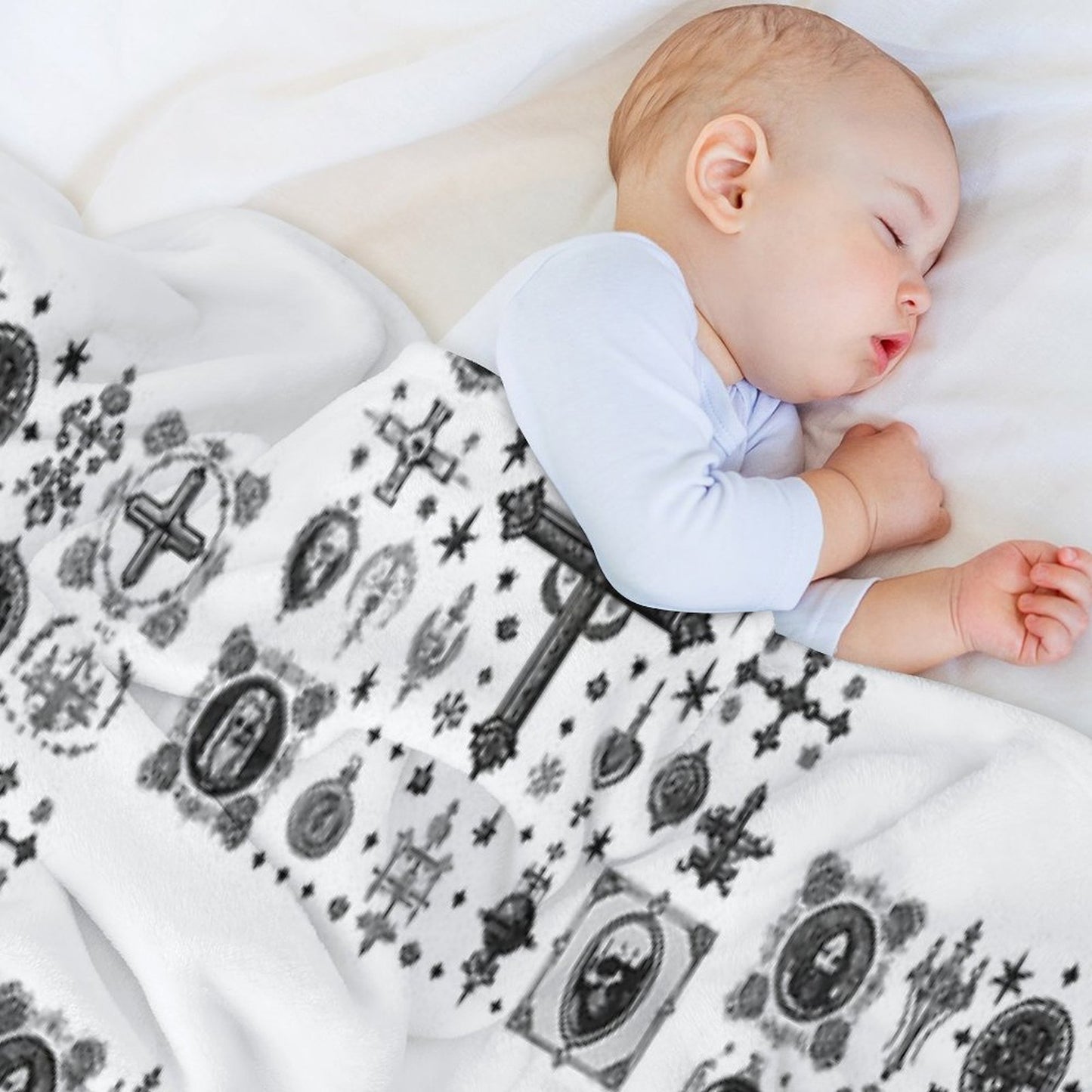 Wickedly Simple Unleash Dark Icons - Sinister Line Art for The Bold Sustainable Throw Blanket