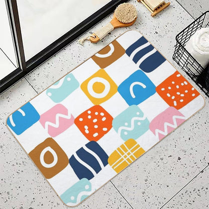 Colorful Shapes, Good Mood.  Repositionable Bath Mat