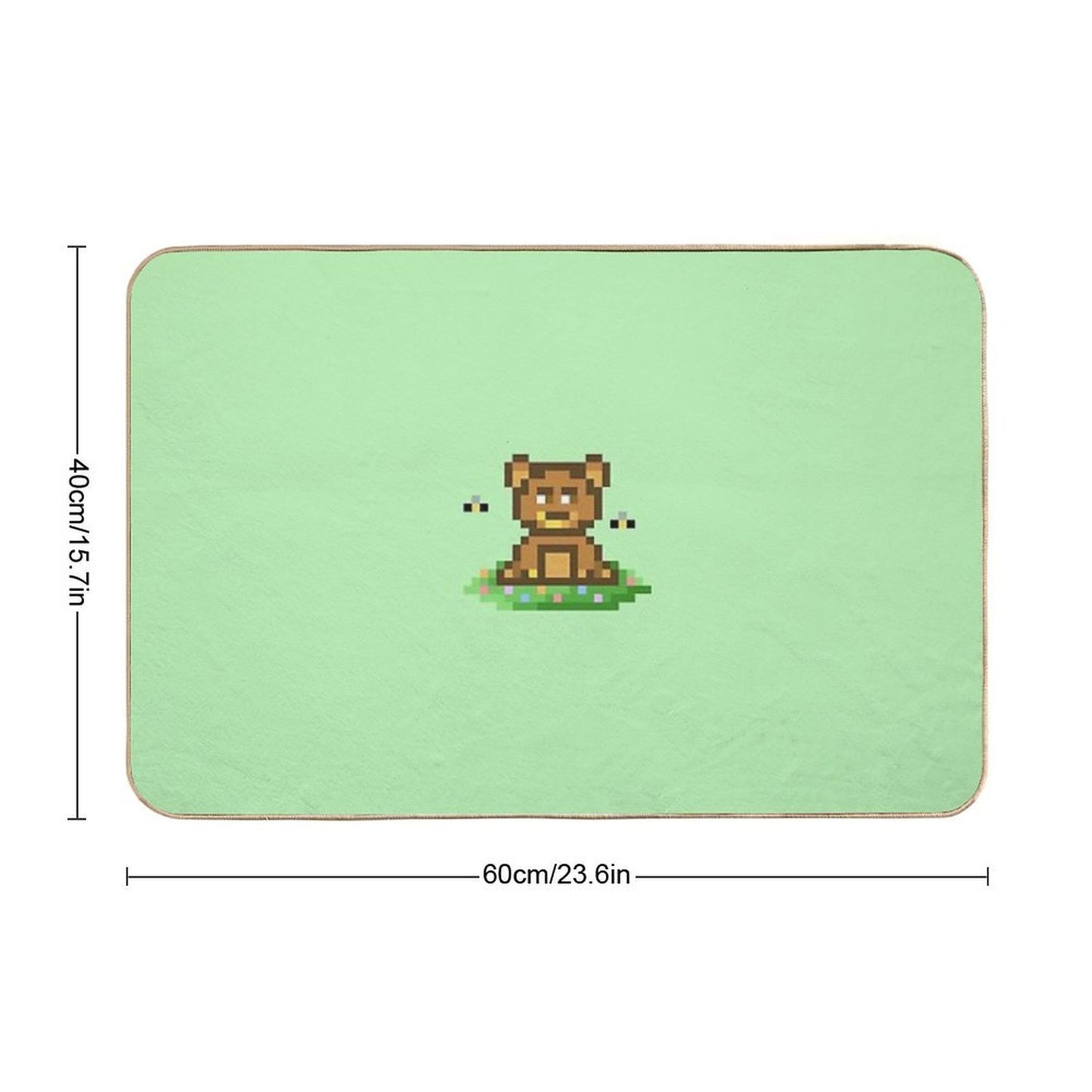 Cute Bear Eats Honey  Easy To Clean Bath Mat