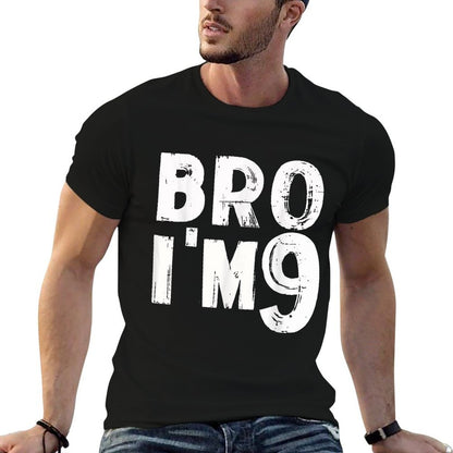 Kids 9th Birthday Boy Bro I’m 9 Year Old Nine Party  Graphic-printed T-Shirt