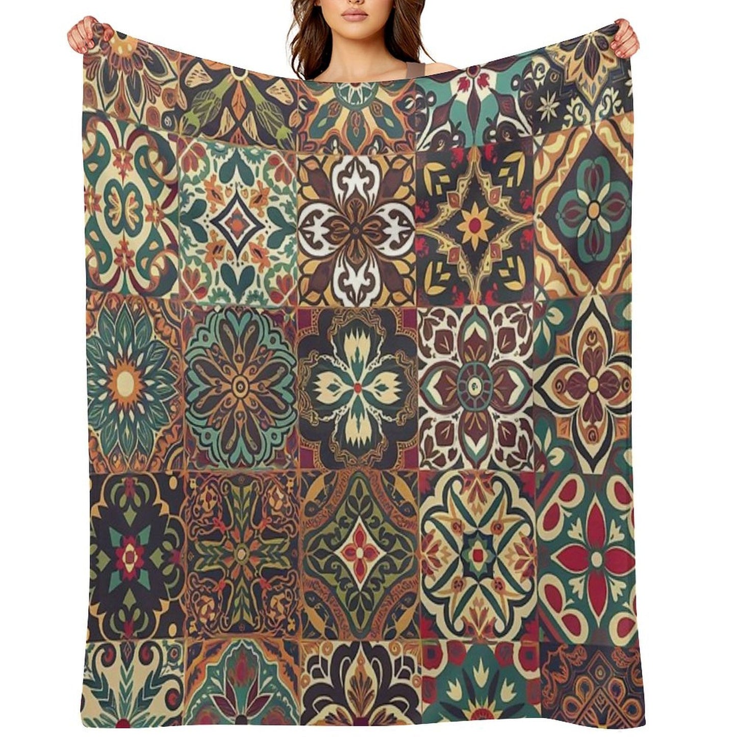 Mosaic of Elegance Plush Throw Blanket