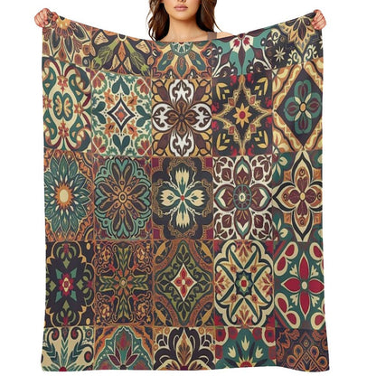 Mosaic of Elegance Plush Throw Blanket