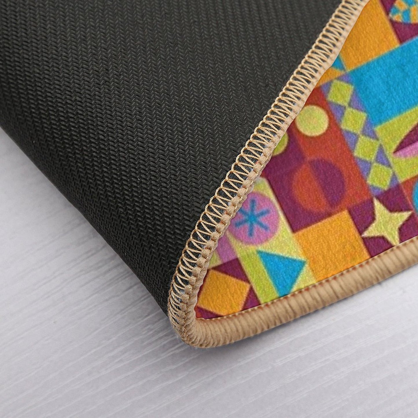 Retro Color Blocks  Dirt-Trapping Bath Mat