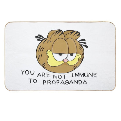 Garfield You Are Not Immune to Propaganda HD  Fade-Resistant Bath Mat