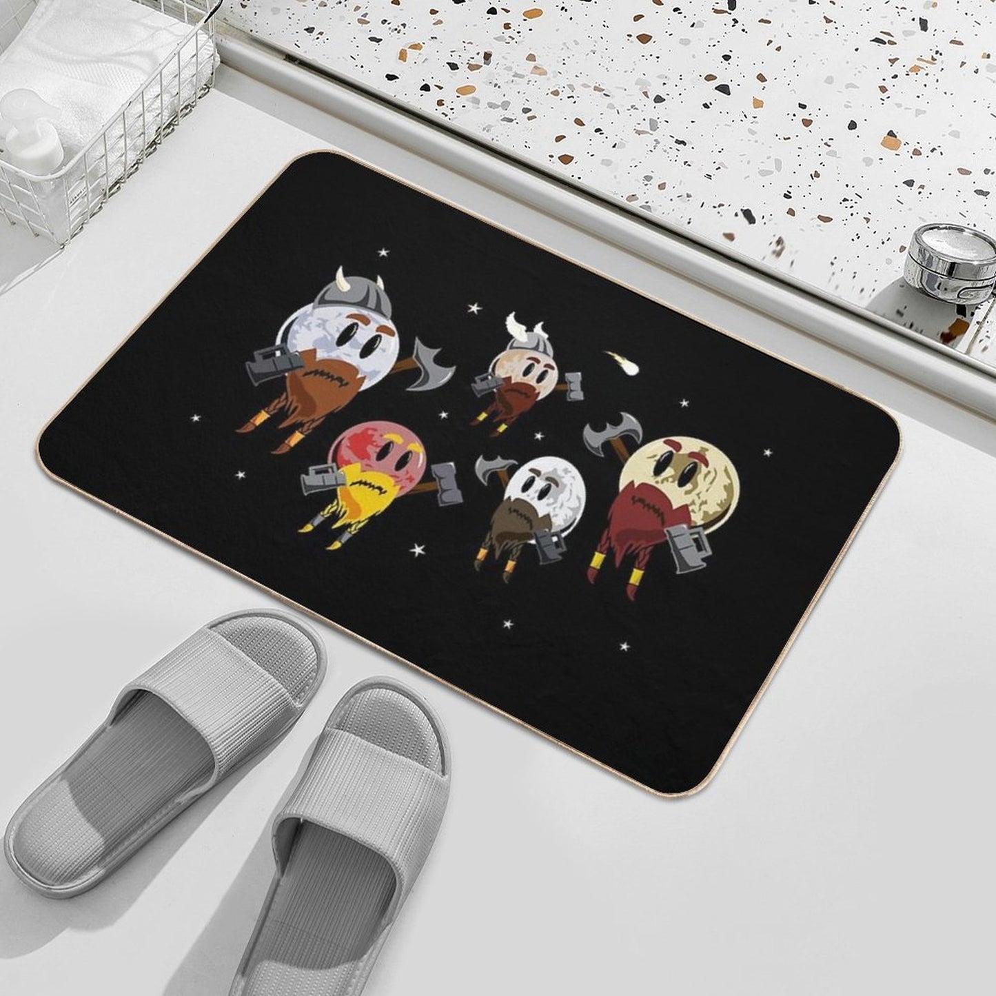 Dwarf Planets  Easy Maintenance Bath Mat