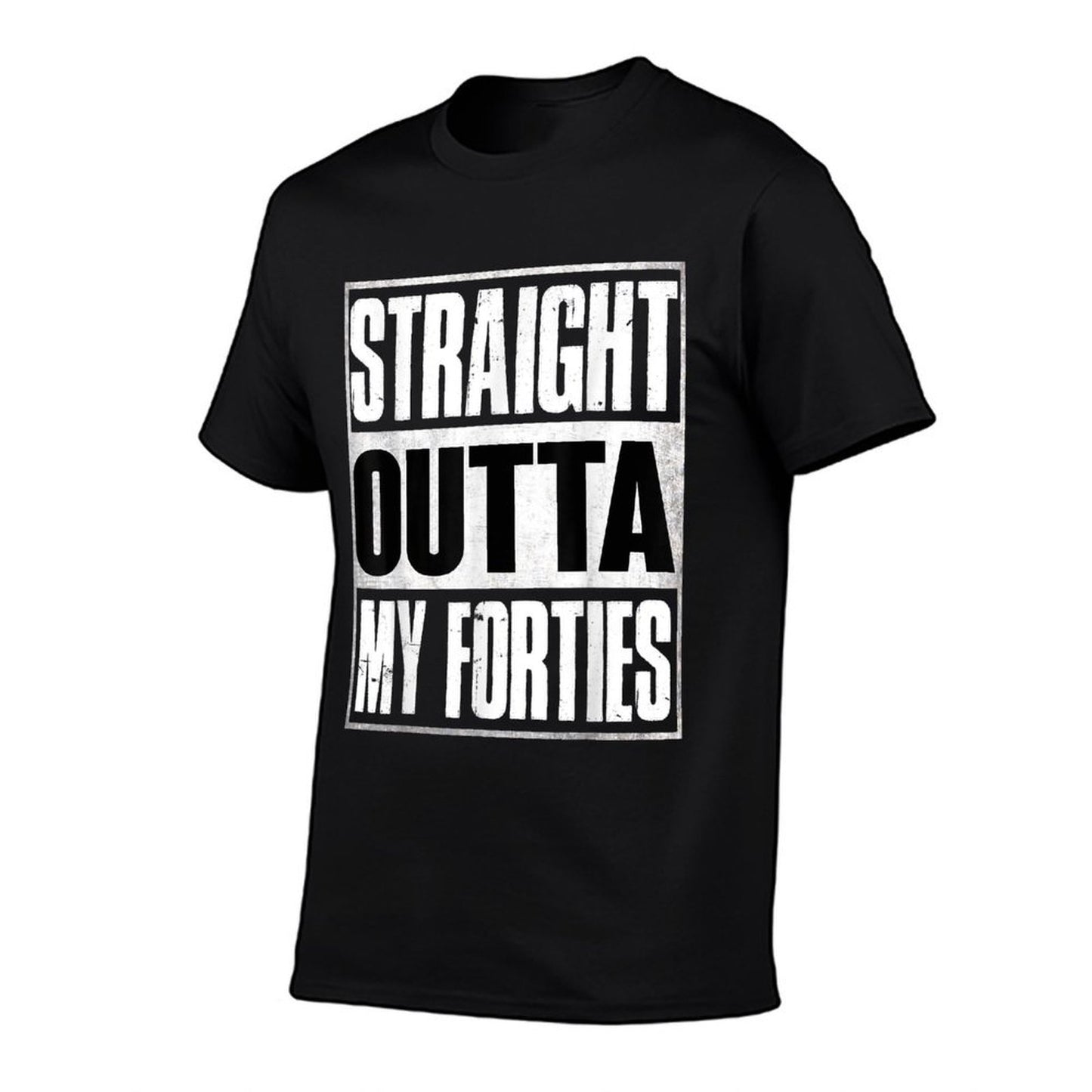 Straight Outta My Forties Funny 50th Birthday Gifts  Heathered Texture T-Shirt