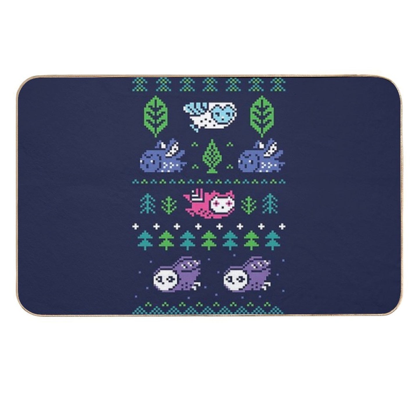 Faire Isle Owls  Dirt-Trapping Bath Mat
