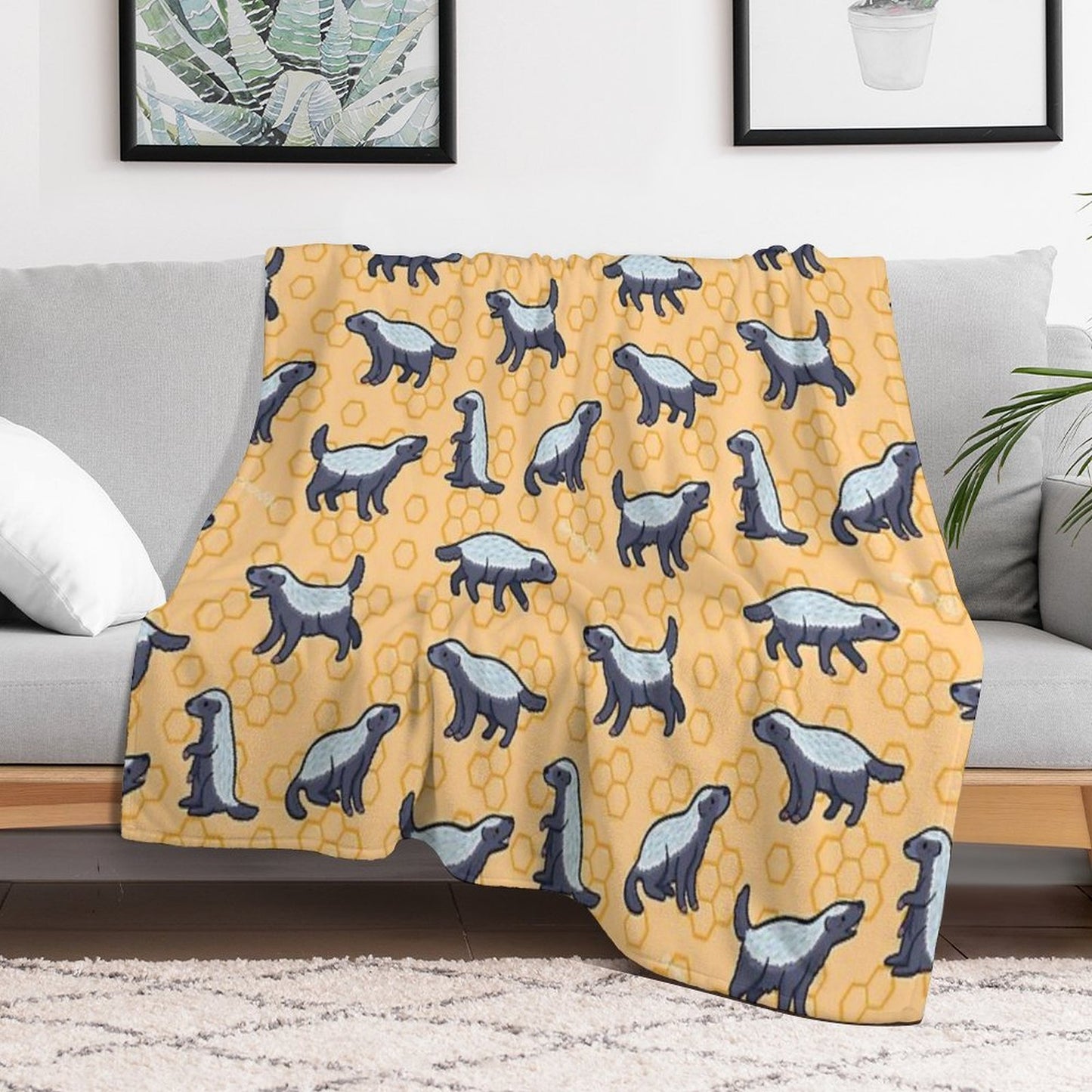 Honey Badger Don’t Care Sustainable Throw Blanket