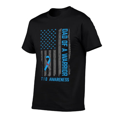 Type 1 Diabetes Awareness T1D Dad of Warrior Type 1 Diabetic  Odor-resistant T-Shirt