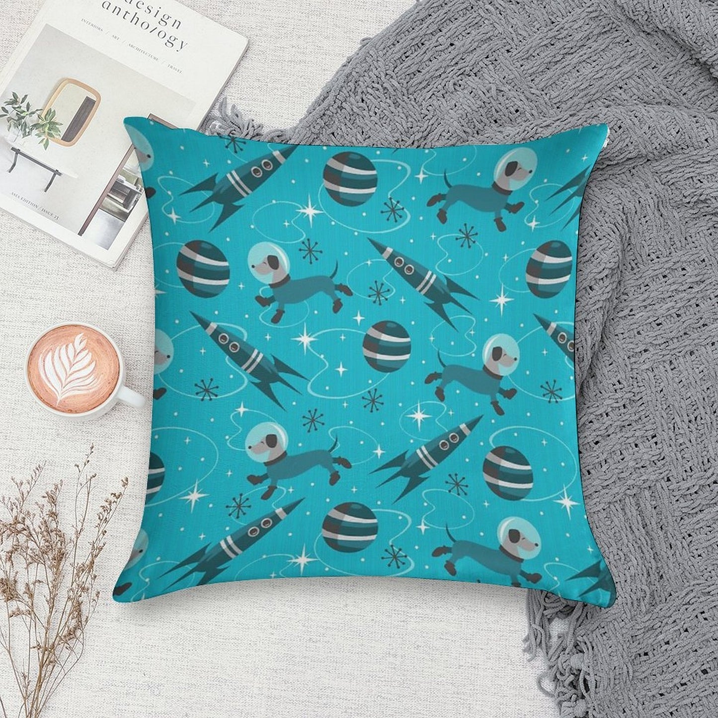 Dogs of The Future Soft Fade-Resistant Throw Pillow