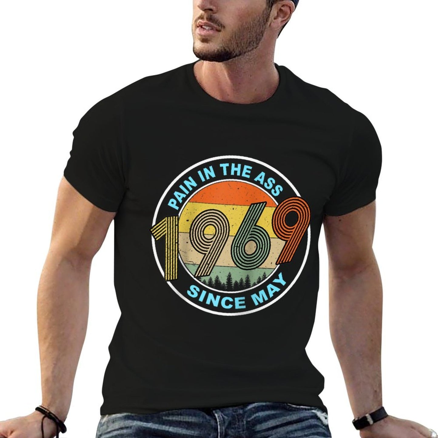 May 1969 50th Birthday  Retro Vintage 1969 Birthday Raglan Baseball  High-quality Stitching T-Shirt