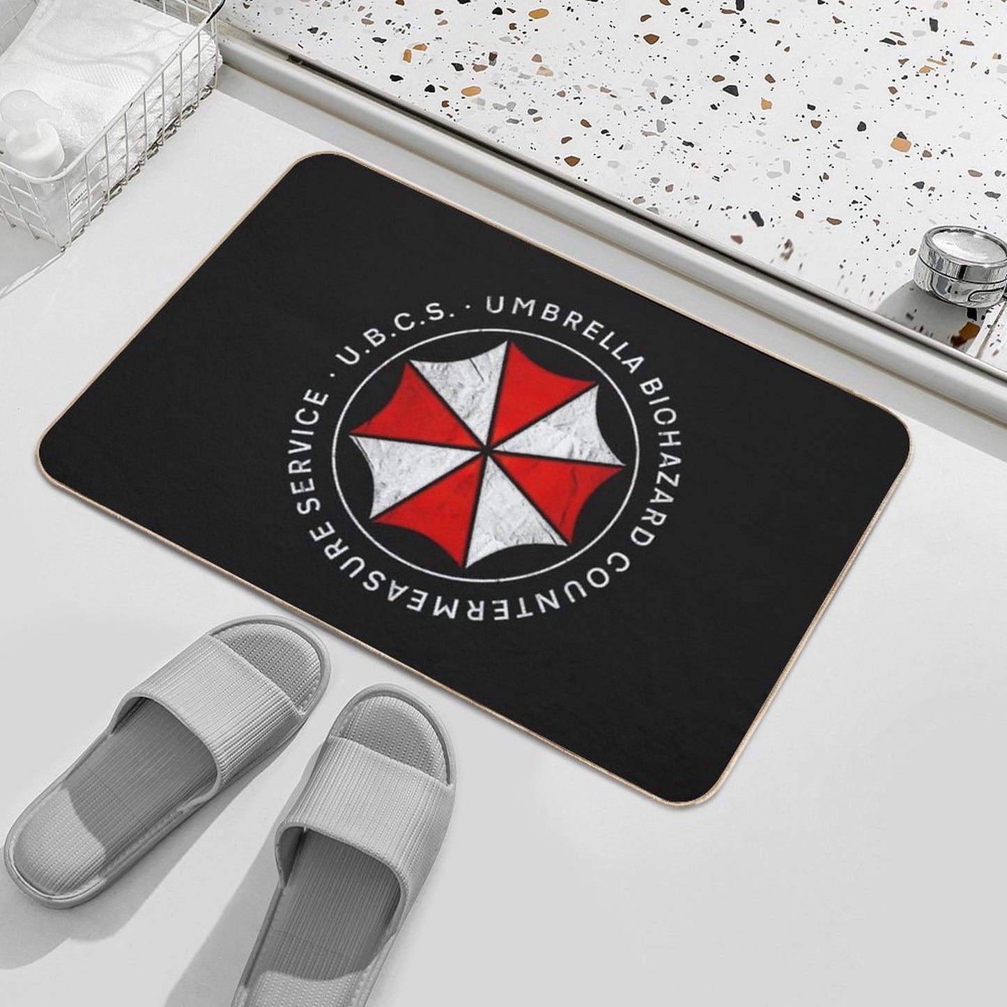 Umbrella Biohazard Countermeasure Service  Resident Evil 3  Rapid-Drying Bath Mat