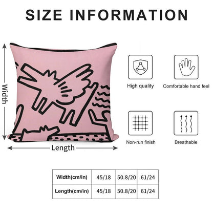 Colorful People Pop Art Soft Luxury Feel Throw Pillow