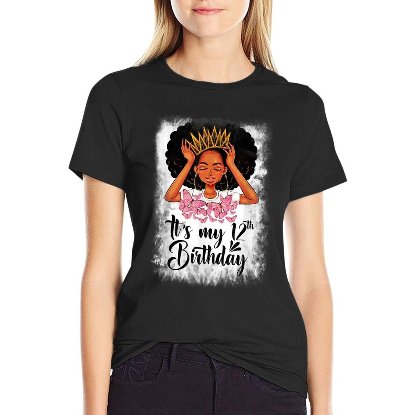 12 Year Old Gift Women Girlsnager It's My 12th Birthday  Easy-care T-Shirt