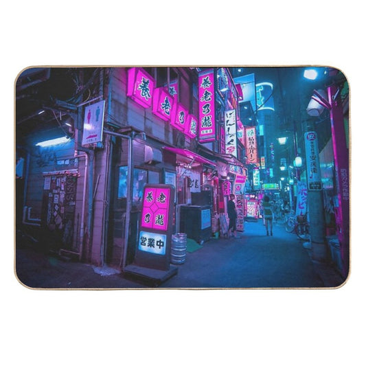 Small Streets of Shinjuku Omoide Yokocho Tokyo Area  Odorless Bath Mat