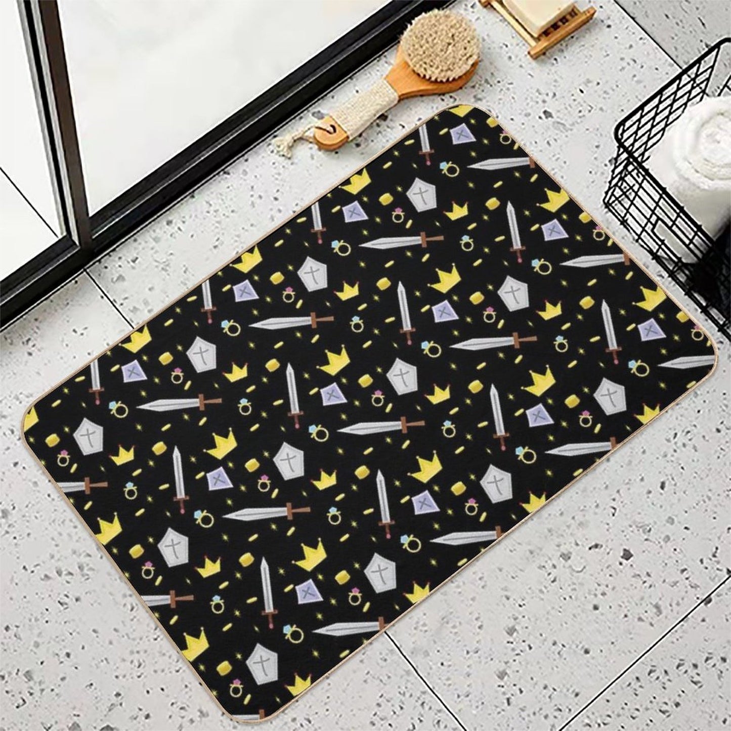Adventure in The World of Knights  Easy To Clean Bath Mat