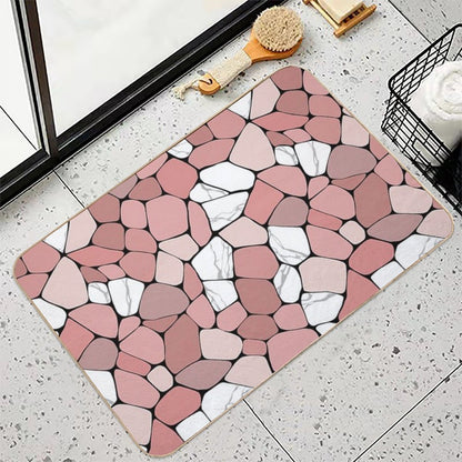 Pink Marble Pattern Background  Anti-Trip Bath Mat