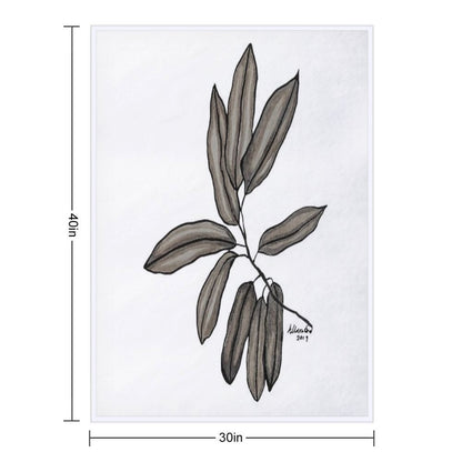 Quiet Willow Leaves, 2019 Eco-conscious Throw Blanket