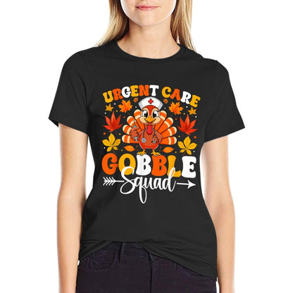 Urgent Care Nurse Gobble Squad Funny Thanksgiving Doctor  Polyester Blend T-Shirt