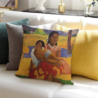 'Nafea Faa Ipoipo' - Paul Gauguin Soft Warmth Comfort Throw Pillow