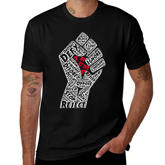 4th of July Anti Trump Resist Fist IMPEACH  Moisture-wicking T-Shirt