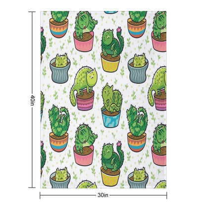 Catcus Lightweight Throw Blanket