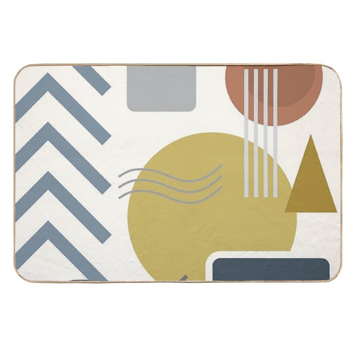 Mid Century Modern Geometric 3 #redbubble #stickers #posters #artprint  Dirt-Trapping Bath Mat