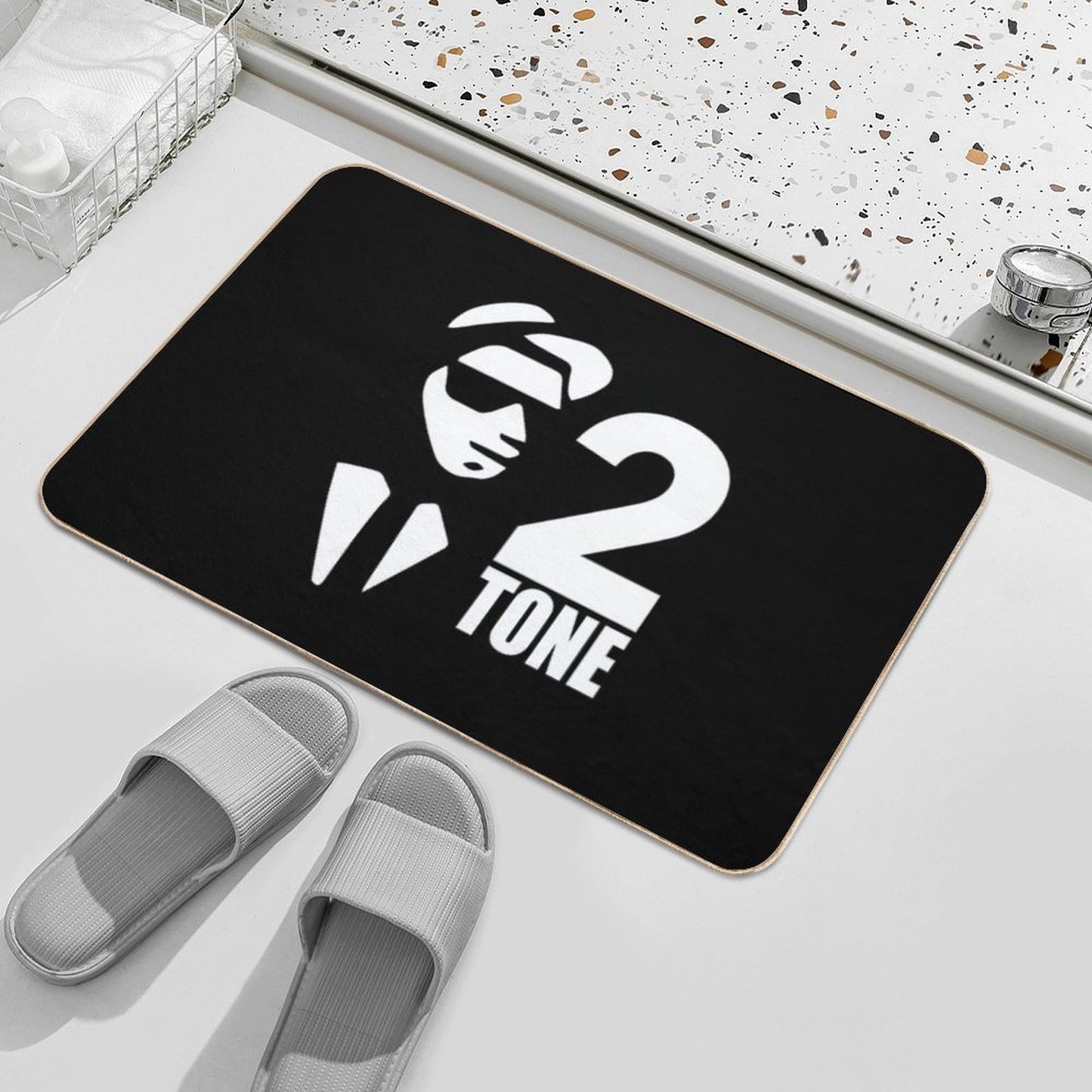 2 Tone  Slip-Resistant Bath Mat
