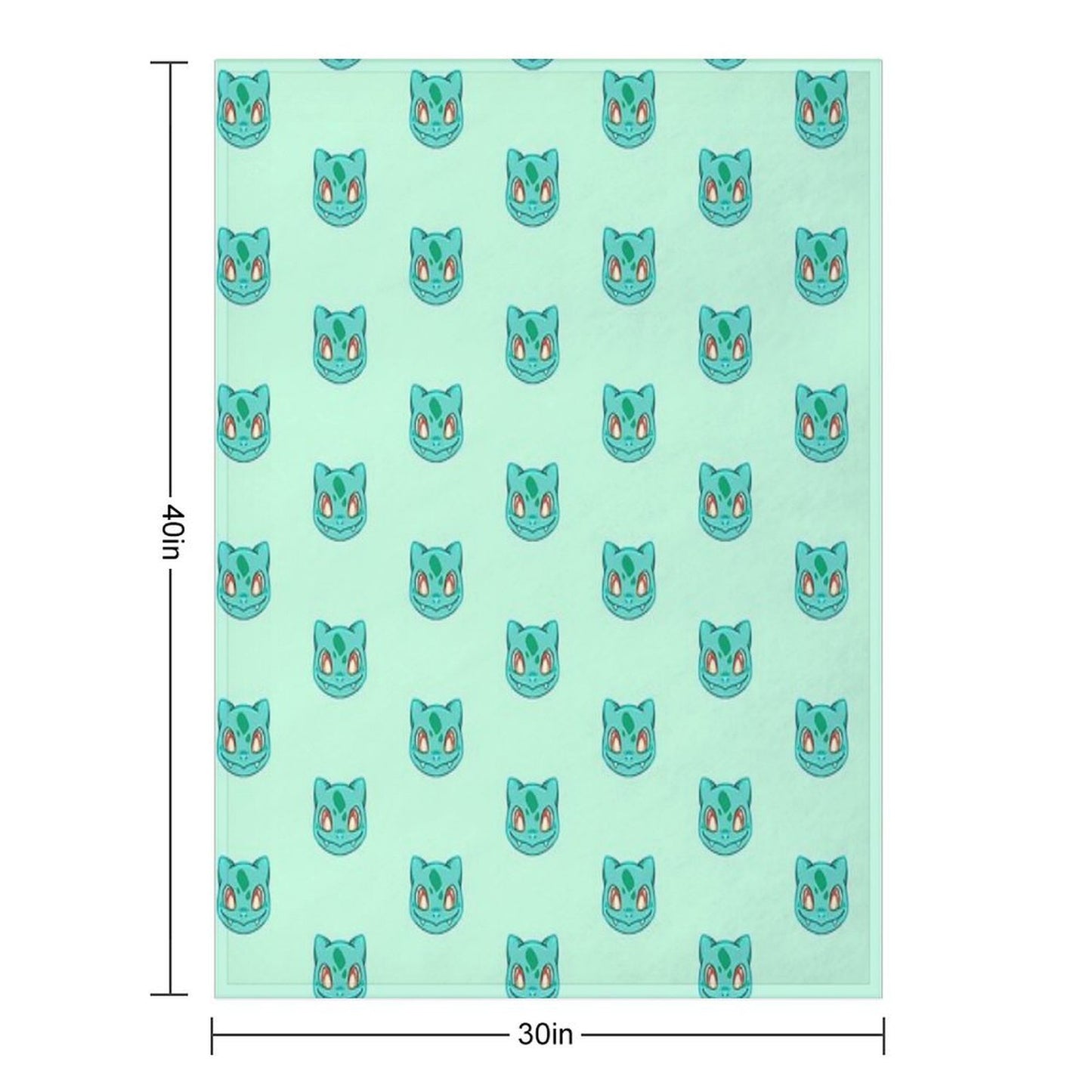 Búlbásáúr Cute!  Grass Type  Kawaii Plant Video Game Turtle Gift-ready Throw Blanket