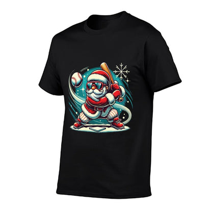 Cute Santa Claus Playing Baseball Boys Kidsns Christmas  Odor-resistant T-Shirt