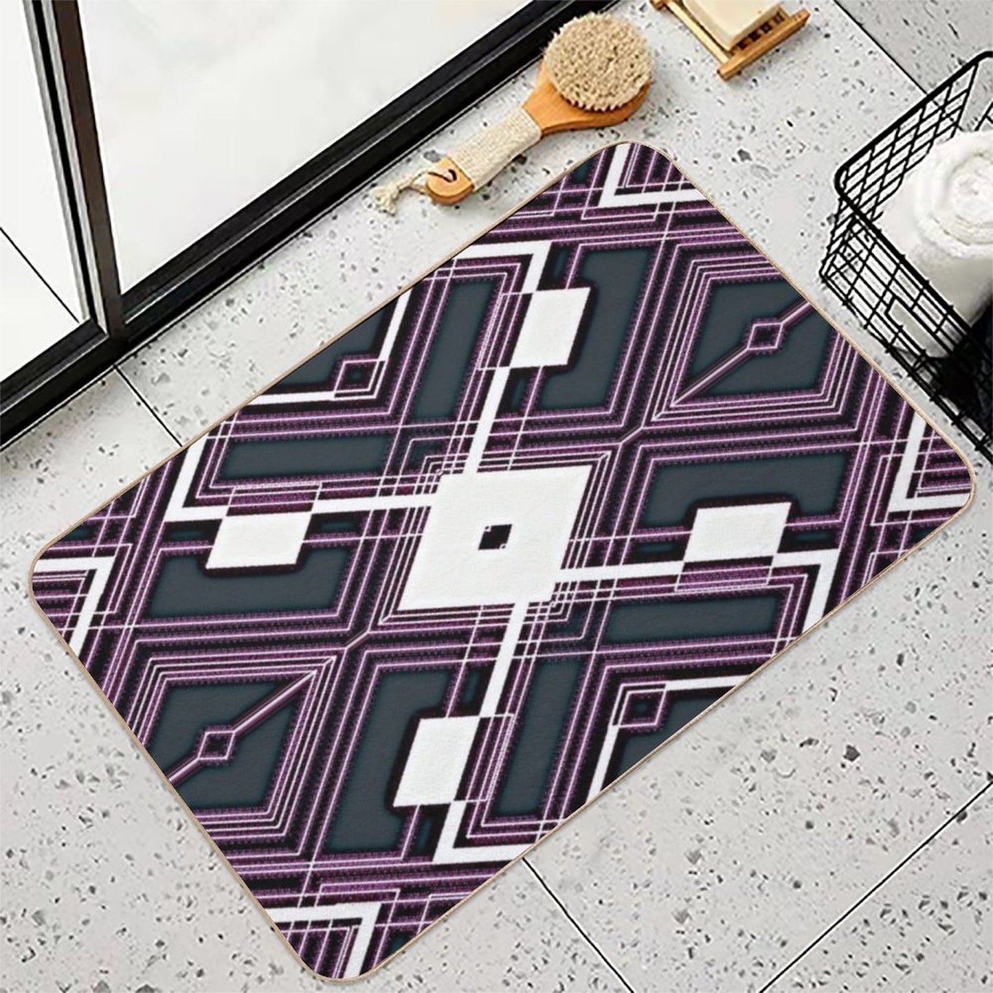 Copy of Silent Velocity - Purple  Dirt-Trapping Bath Mat
